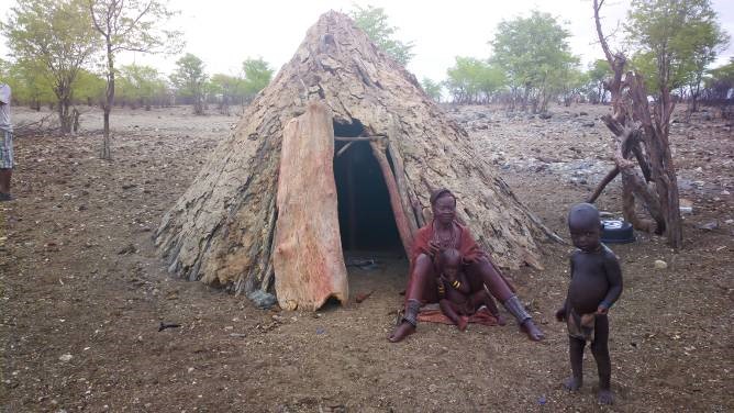 The family housing of the semi-nomadic Himba